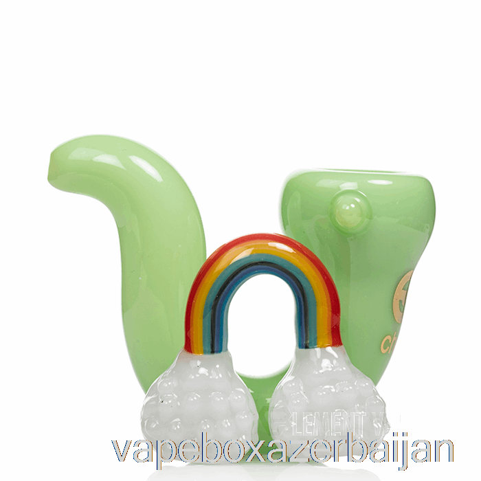 Vape Smoke Cheech Glass Rain 'n' Rainbows Hand Pipe Green (Jade)